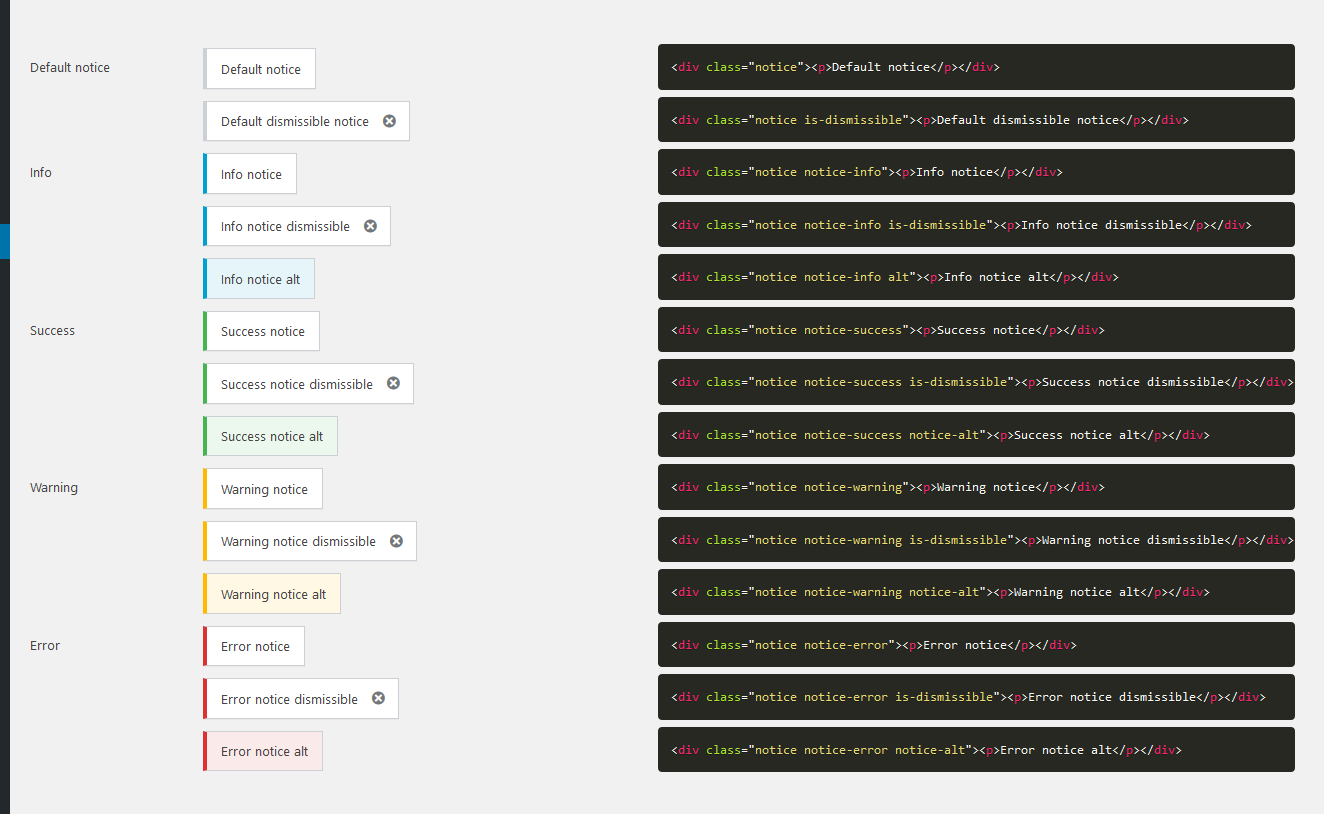 Notificări de administrator WordPress cu cod