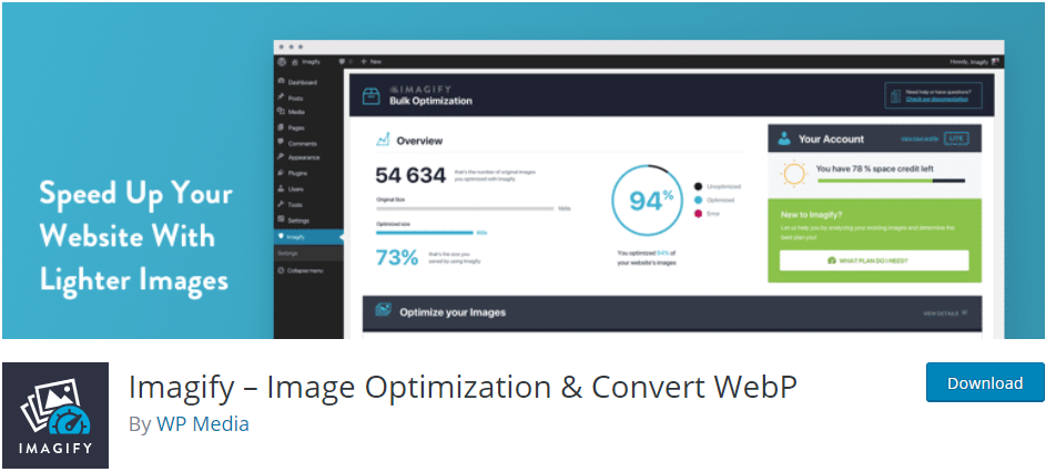 Imagify – Optimizare imagini și conversie WebP