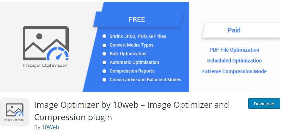 Image Optimizer de la 10web