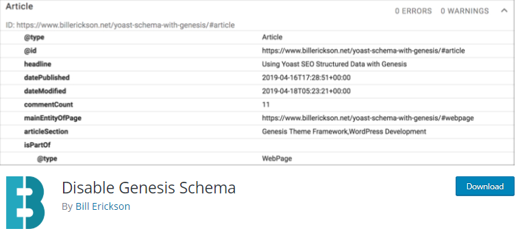 Dezactivați Schema Genesis