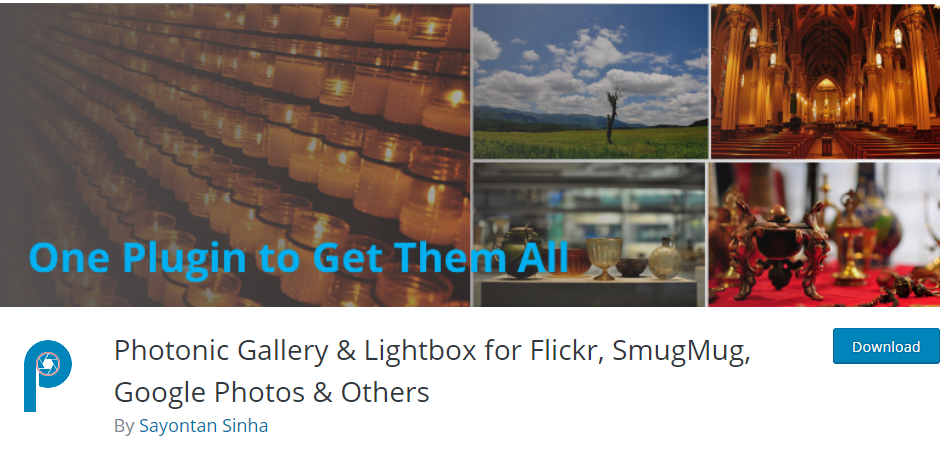 Galleria fotonica e lightbox per Flickr, SmugMug, Google Foto e altri