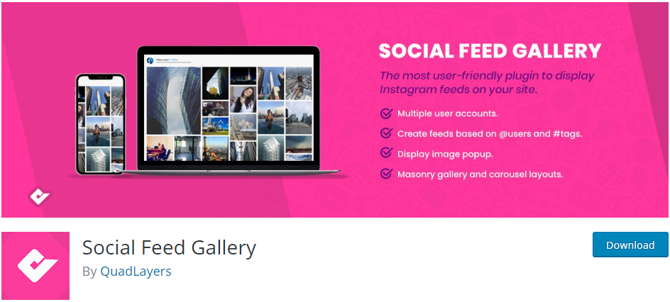 Galleria di feed social