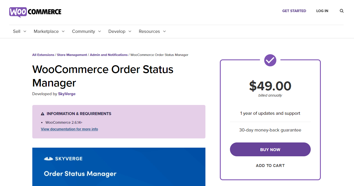 Menedżer statusu zamówień WooCommerce