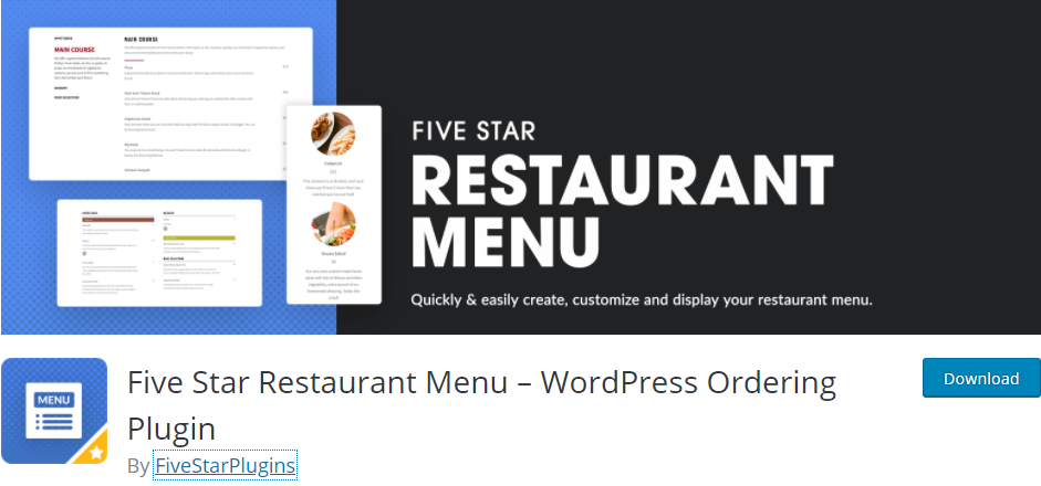 5-gwiazdkowe menu restauracji – wtyczka zamawiania WordPressa