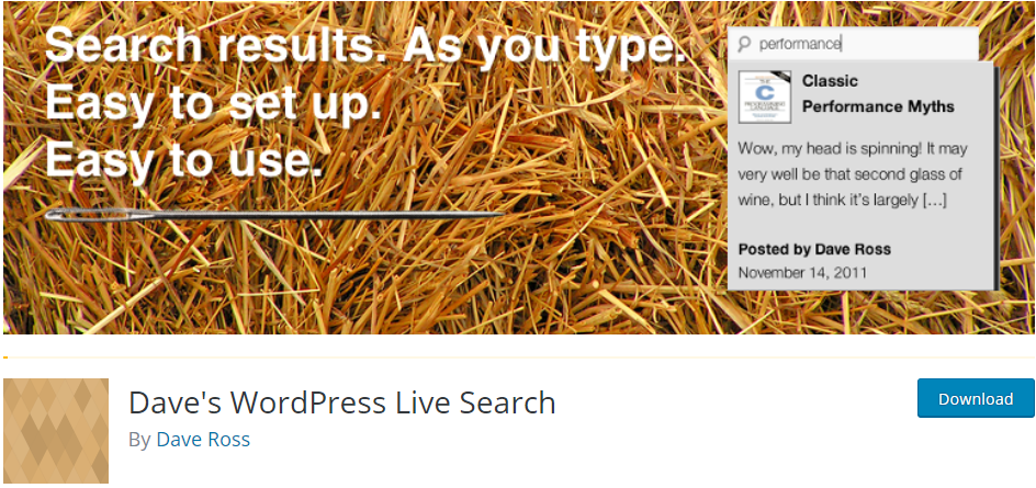 Dave’s WordPress Live Search