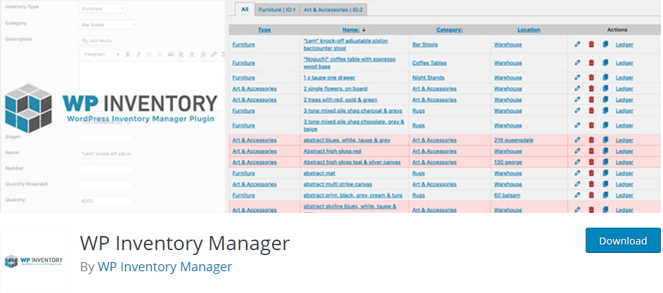 Manager de inventar WP
