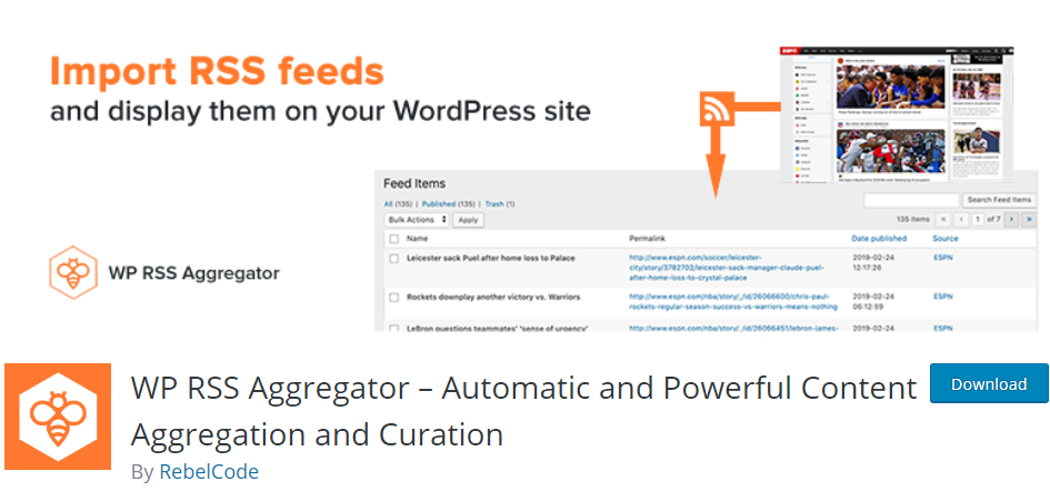 WP RSS Aggregator