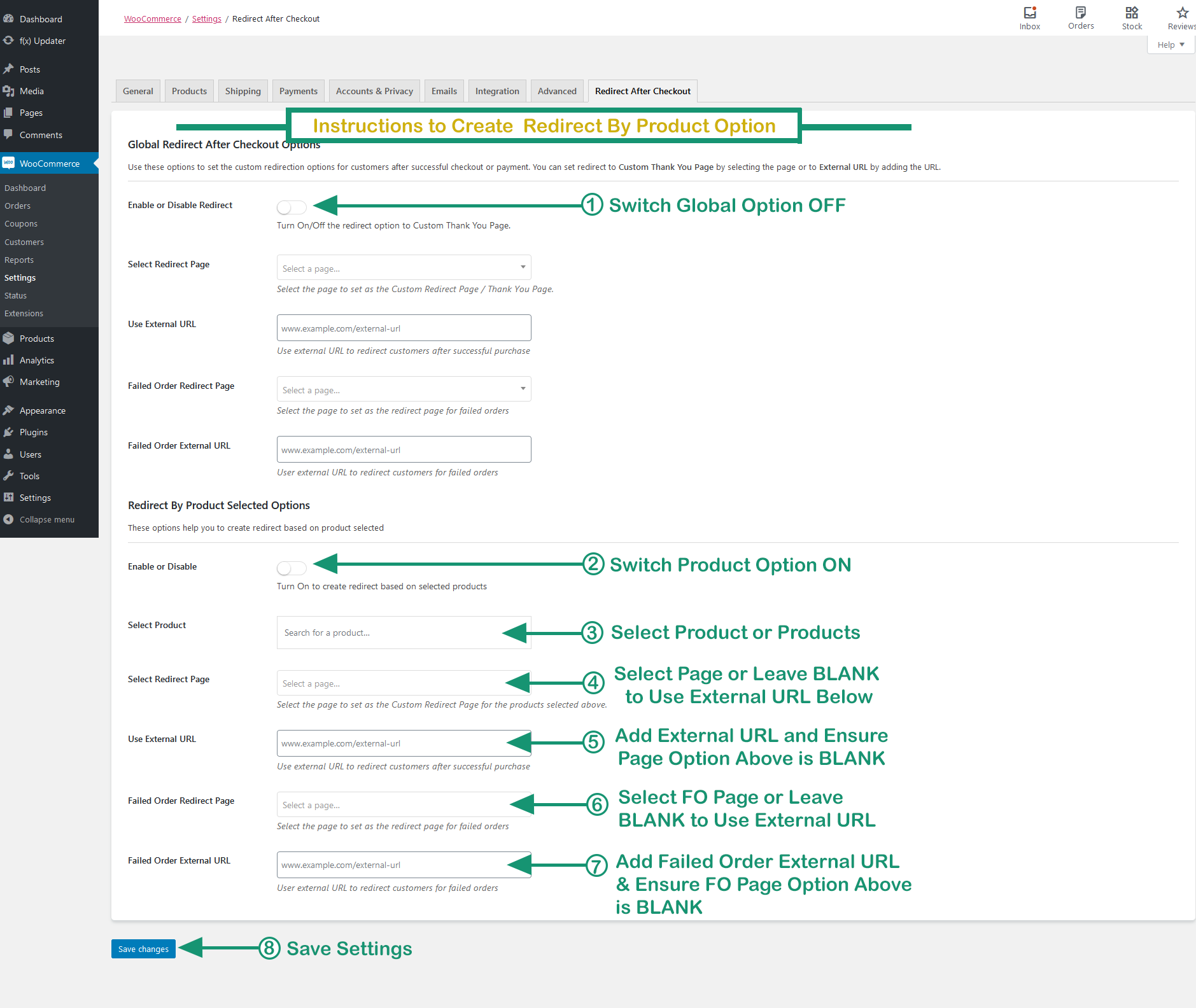 plugin de redirection woocommerce après achat