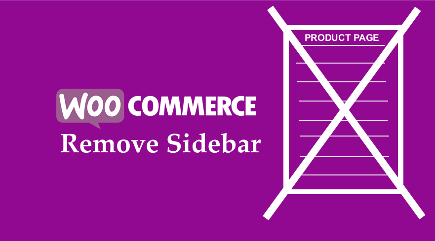 WooCommerce Supprimer la page produit de la barre latérale