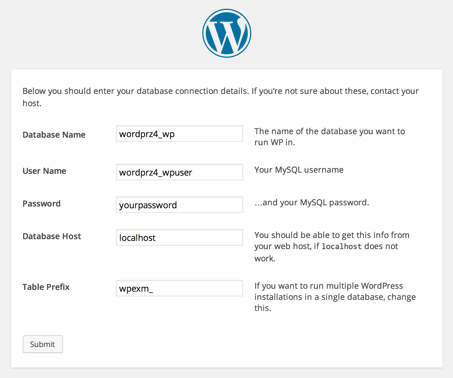 制作 wordpress 设置