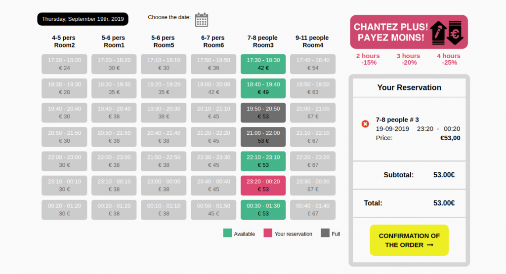 Personnalisation des réservations WooCommerce