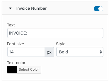 WooCommerceInvoice- [カスタマイズ]タブ-共通の属性