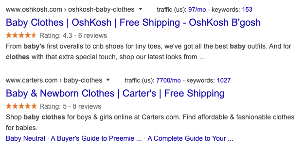 rich snippet no Google SERP