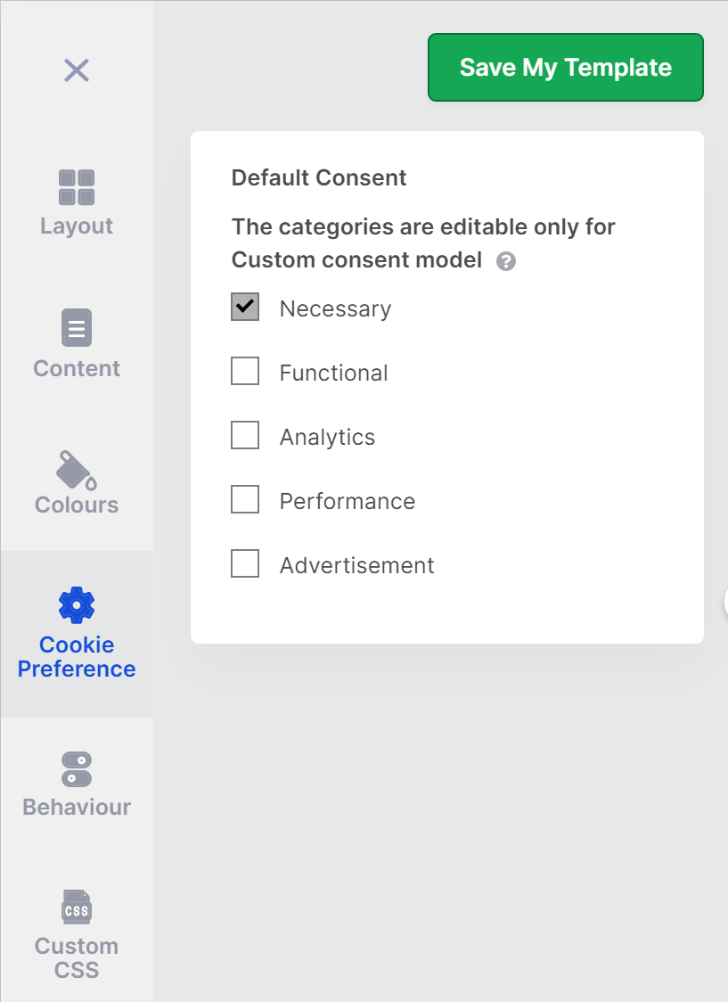 Configurações de consentimento granular para cookies por CookieYes