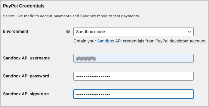 Configuración del modo Sandbox en PayPal