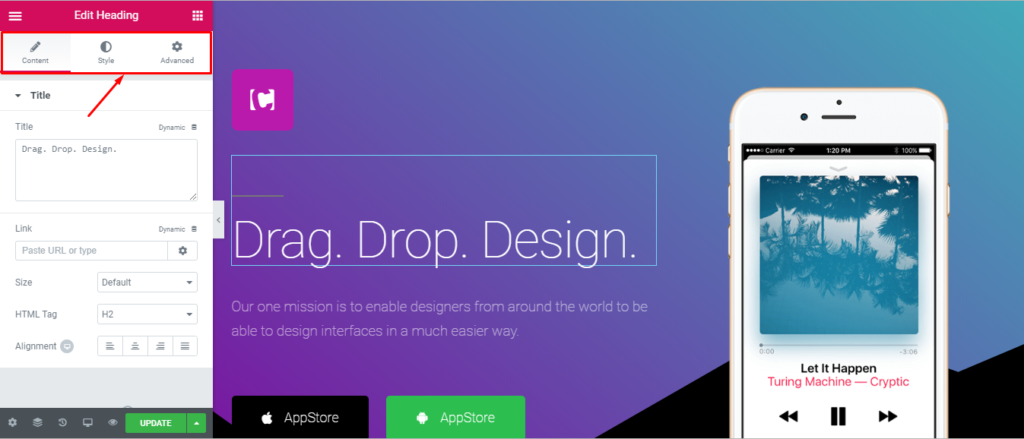 Landing page builder