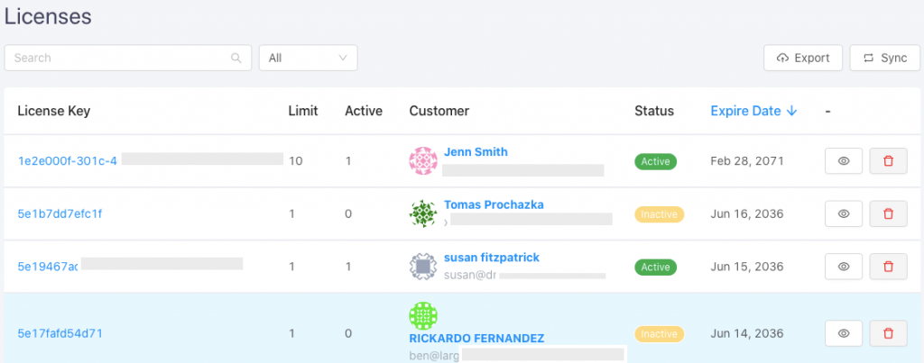 License generation as per orders from FastSpring license manager