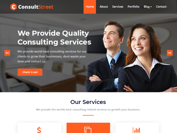 ConsultStreet consulting business WordPress theme