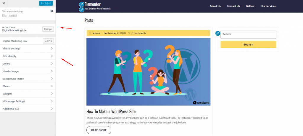 How to customize WordPress theme