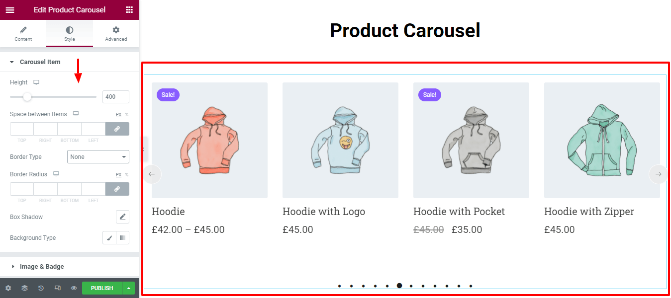 Style Carousel Items