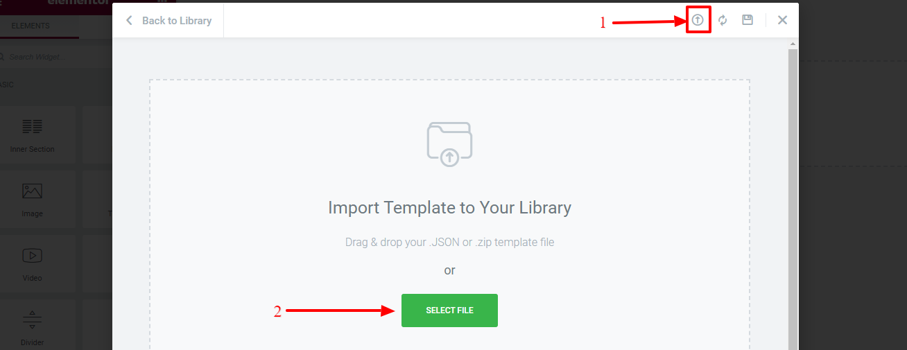 Upload JSON file