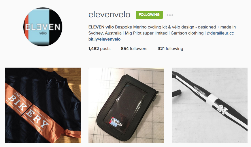 Elevenvelo auf Instagram