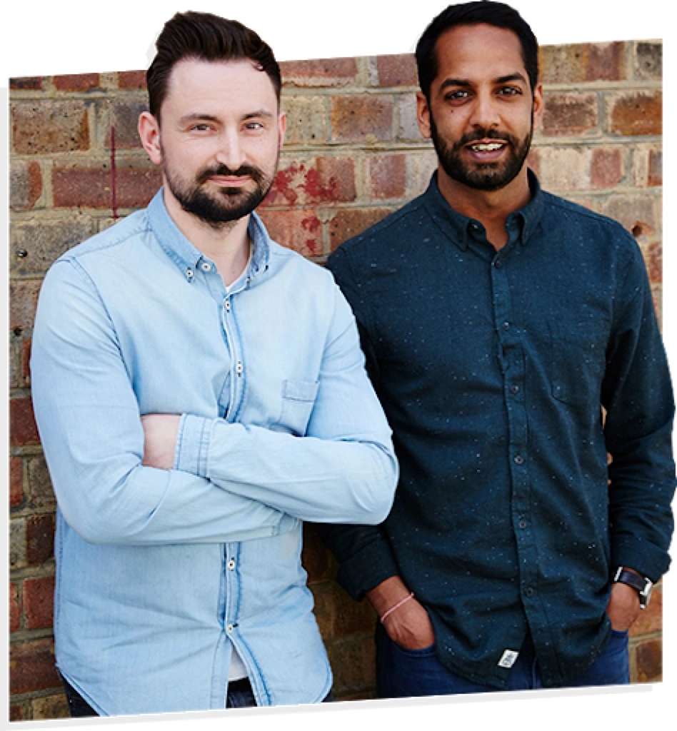 Neil Whippey e Shami Radia, i fondatori di Eat Grub