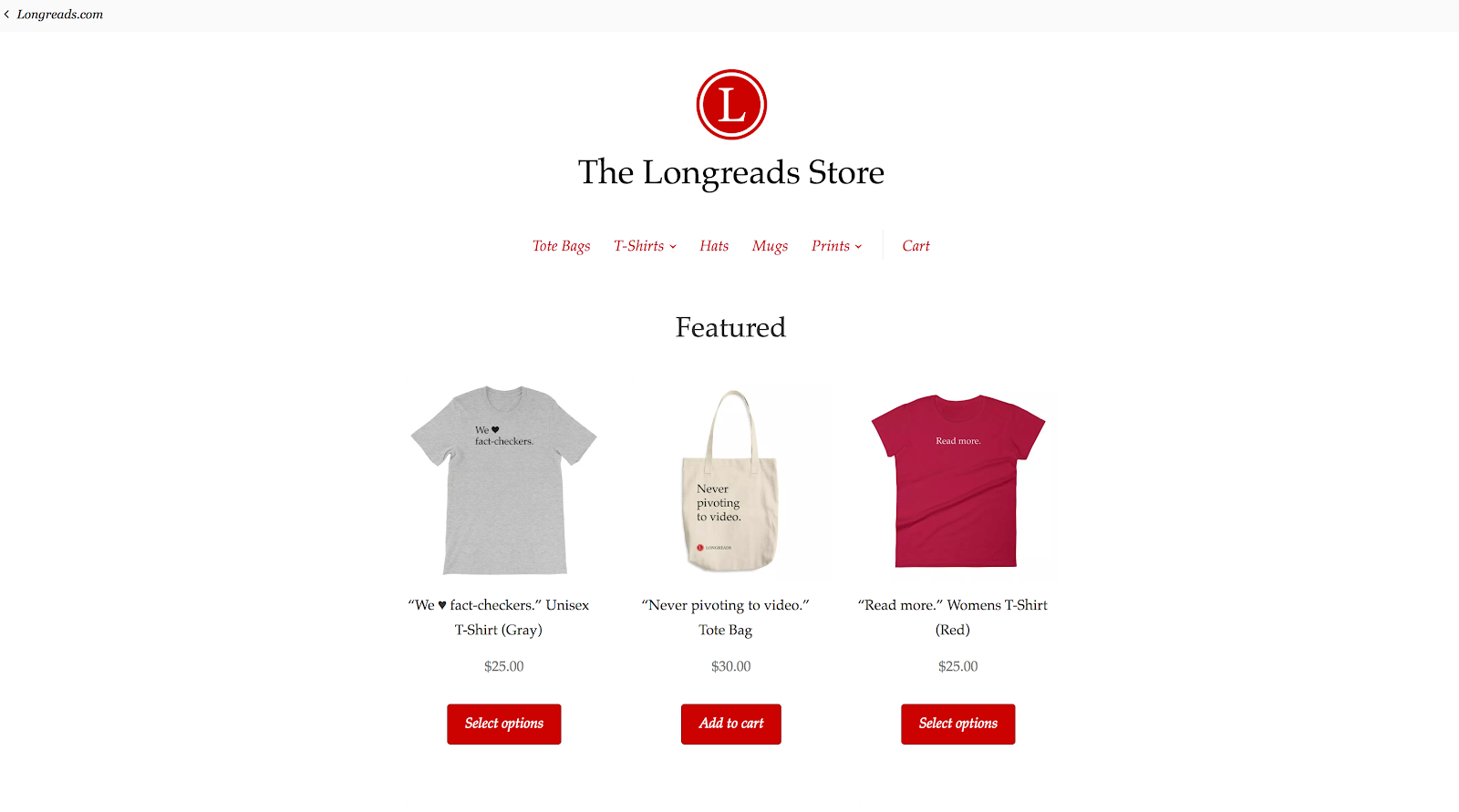 Costruire il negozio Longreads con Printful e WooCommerce