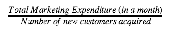 Spesa di marketing totale (in un mese)Numero di nuovi clienti acquisiti