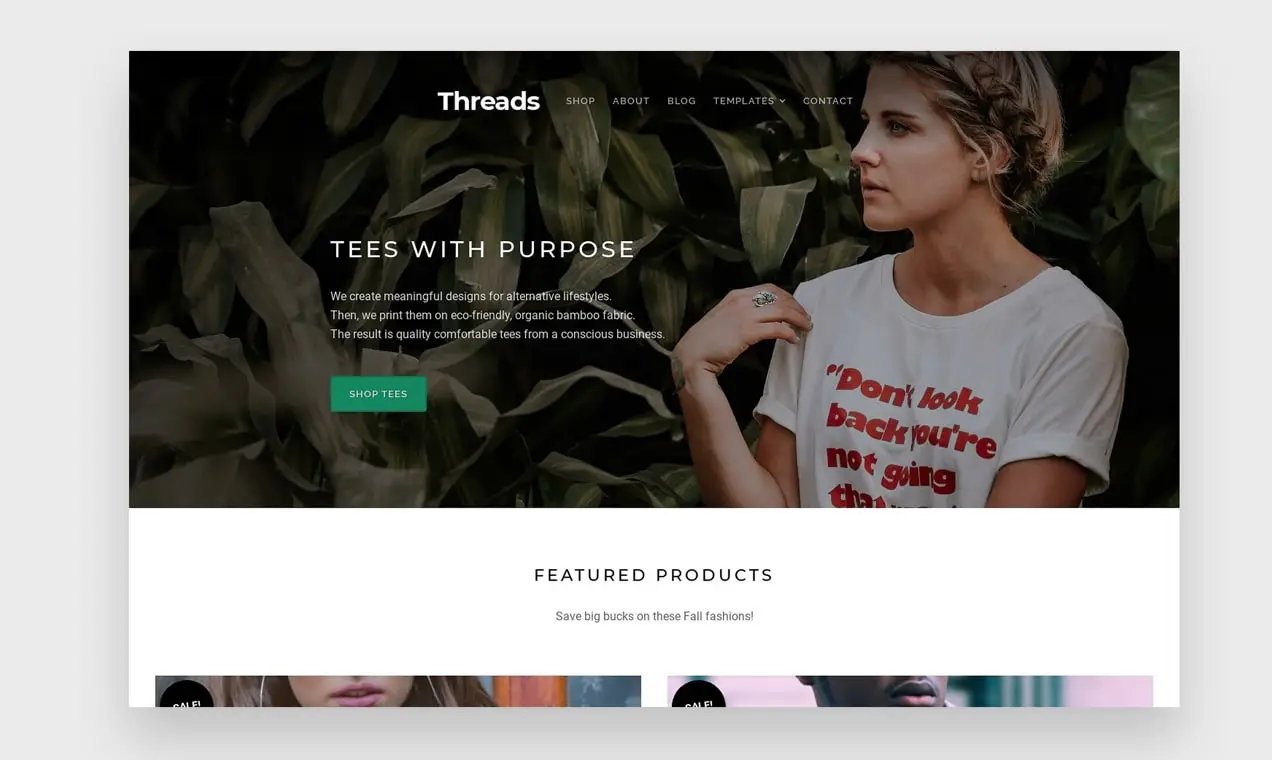 demo tema Threads WooCommerce yang dapat membantu Anda memulai toko pakaian online