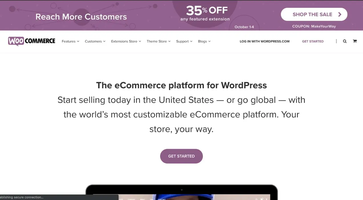 WooCommerce 網站上的銷售橫幅