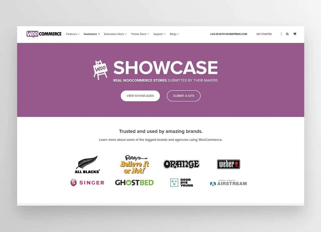 WooCommerce Showcase, con ejemplos de sitios de WooCommerce