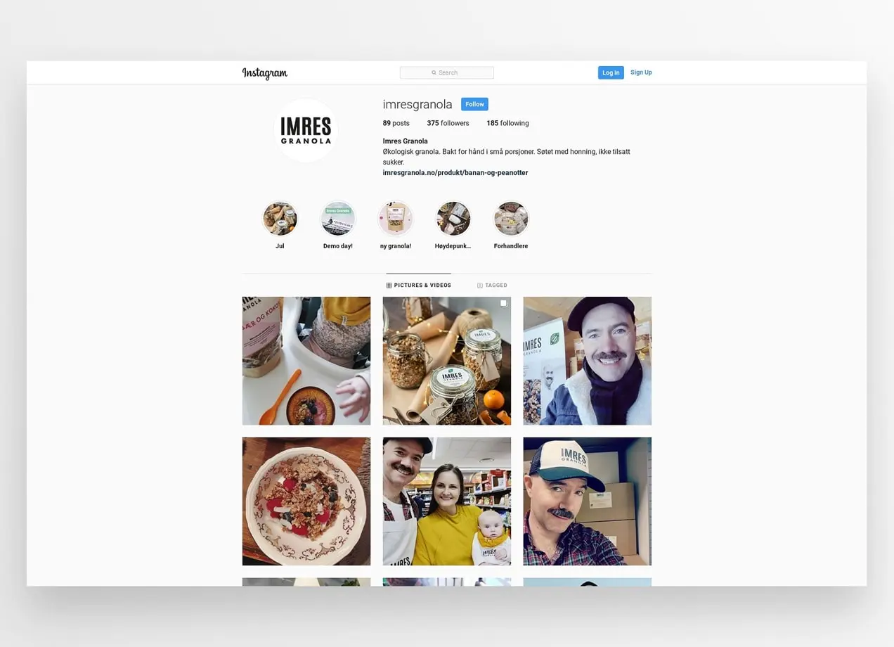 Feed Instagram di Imres Muesli