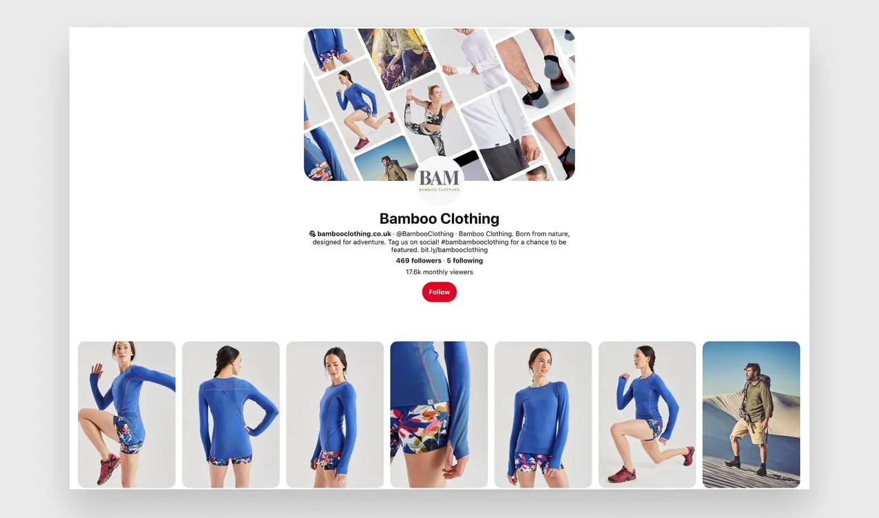 Bamboo Clothing Pinterest-Konto