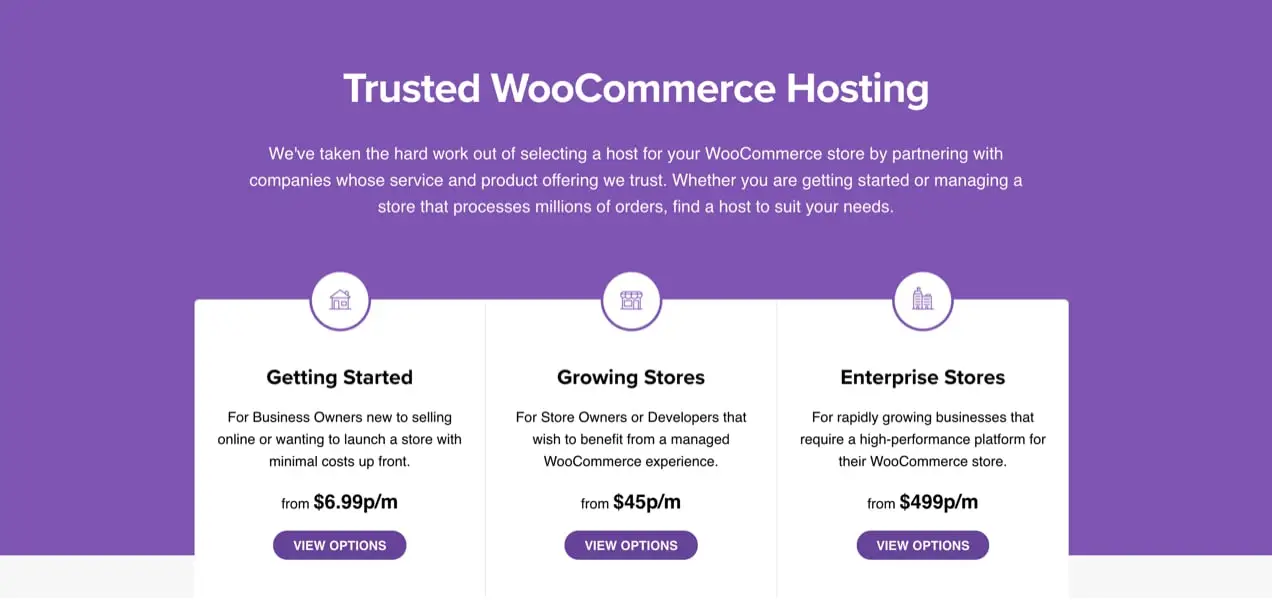 WooCommerce 推薦的託管計劃