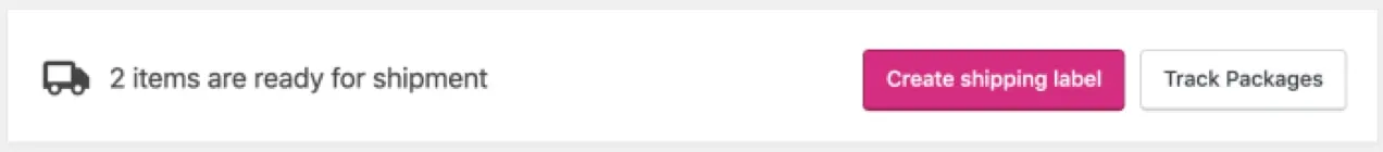 bouton pour créer une étiquette d'expédition dans WooCommerce Shipping