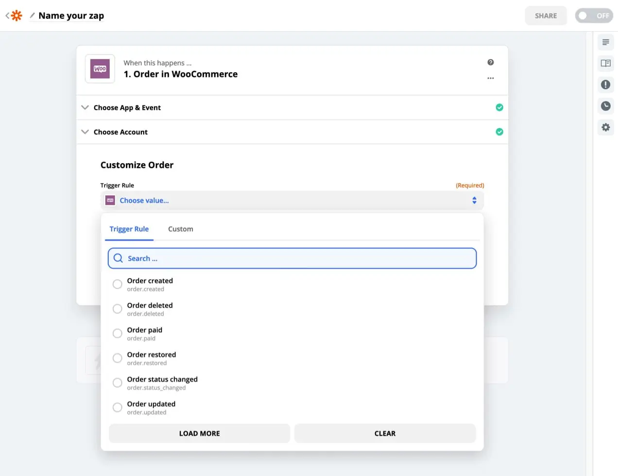 Déclencheurs WooCommerce avec Zapier