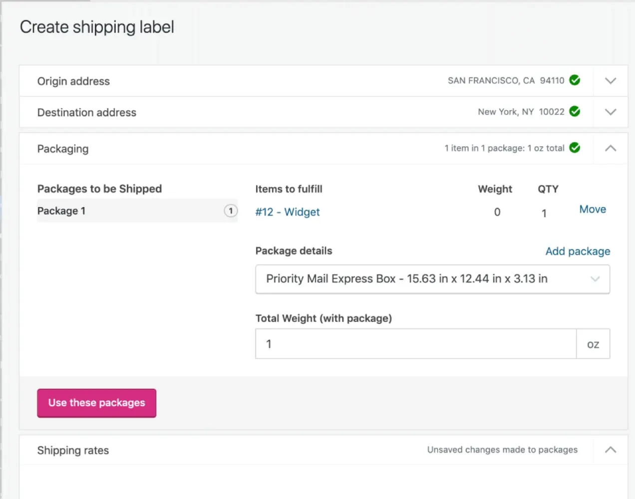 comprar una etiqueta de envío en WooCommerce