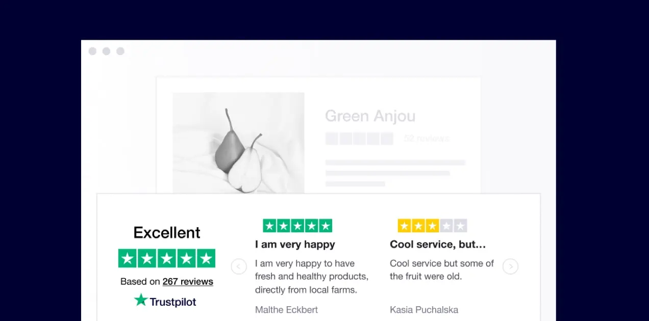 Ulasan TrustPilot untuk suatu produk