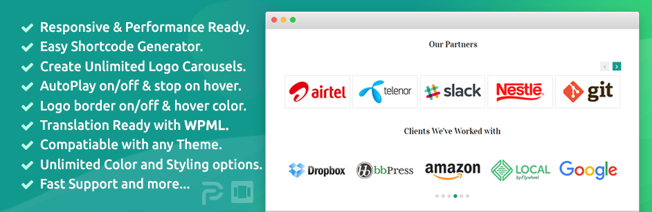Logo Carousel – En İyi Logo Kaydırıcısı ve Müşteriler Logo Galerisi Eklentisi