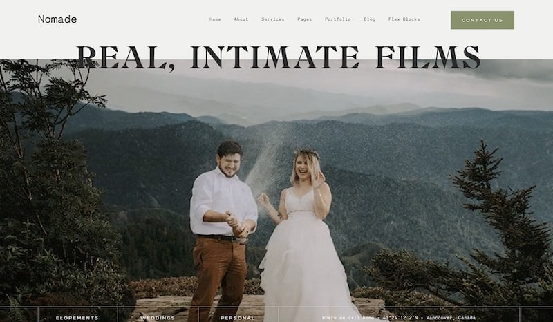 Nomade - 适合摄影师的最佳 WordPress 主题