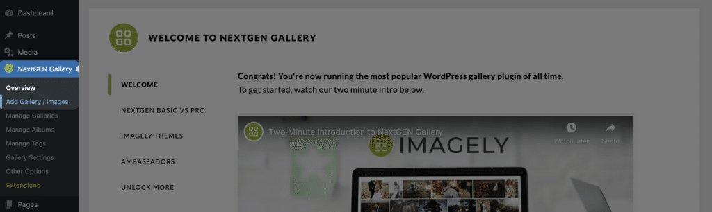 NextGEN Galerisini Kullanarak WordPress'te Fotoğraf Galerisi Nasıl Oluşturulur - 2. Adım