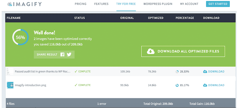 Сжатие изображений. Источник: веб-инструмент Imagify.