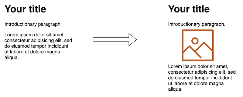 El texto cambiará si las dimensiones de la imagen no se proporcionan al navegador.