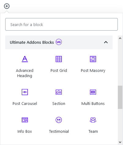 Blok Addons Ultimate di Gutenberg Editor