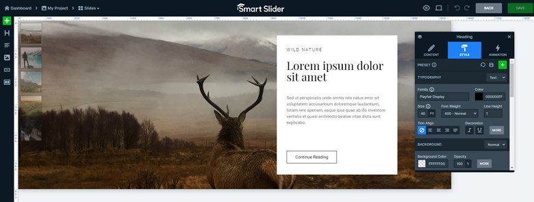 Smart Slider-Dashboard