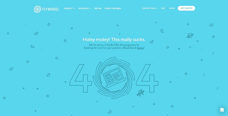 Pagina WordPress 404 de la Flywheel