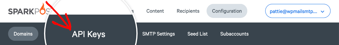 API-ключи SparkPost
