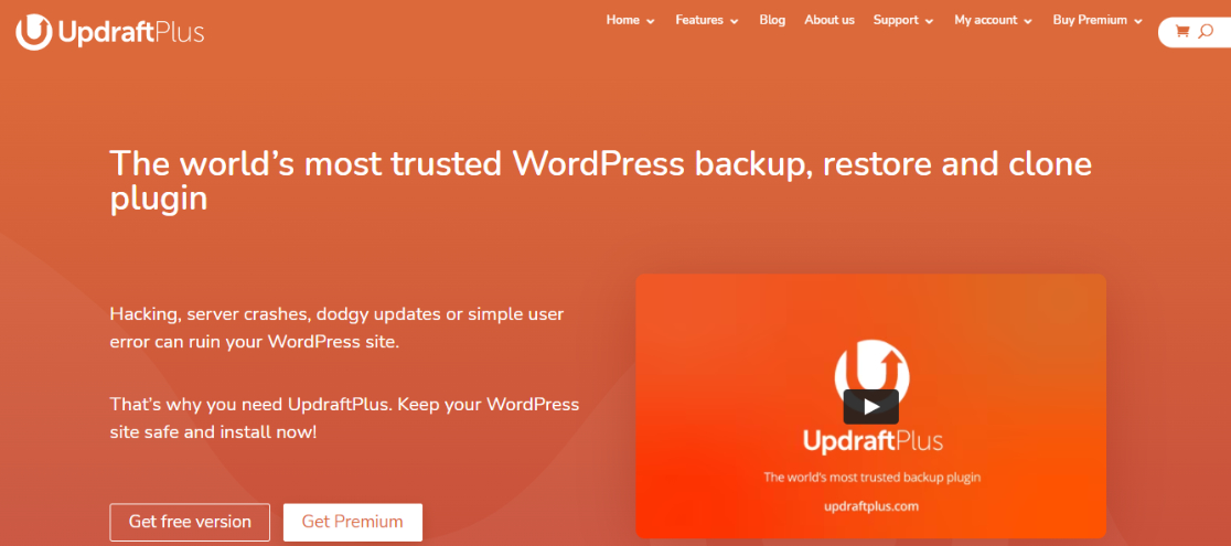 updraft plus для автоматизации резервного копирования вашего сайта WordPress