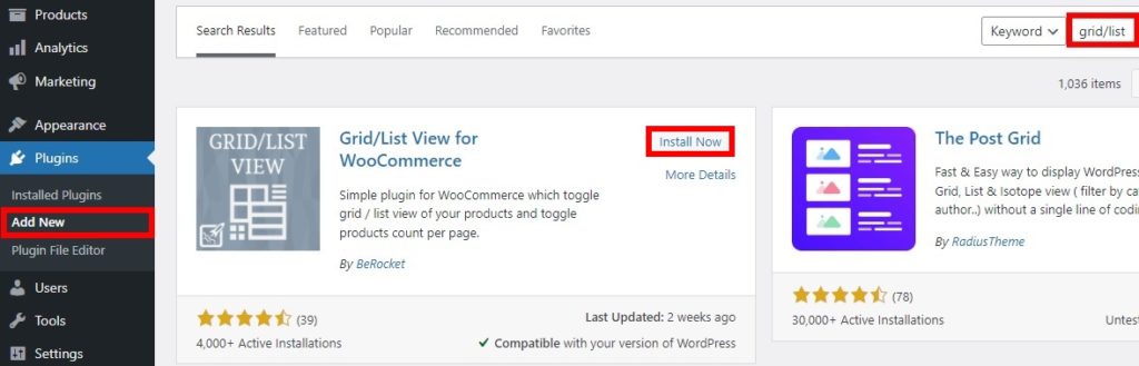 yeni eklenti ekle woocommerce ürün listesi oluştur görünümü